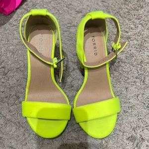Neon green heels